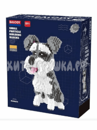 Конструктор 3D из миниблоков Собака терьер 2100 дет. 16049